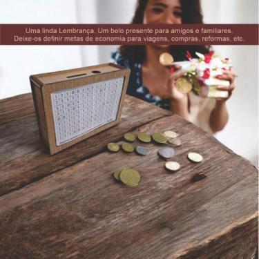 Imagem de Cofre Guarda Dinheiro Woodbox Japones KAKEBO DESAFIO CLASSIC - INDÚSTR