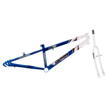 Imagem de Quadro Aro 26 Ultra Bikes em Aço Carbono Bicolor com Garfo Rebaixado, 