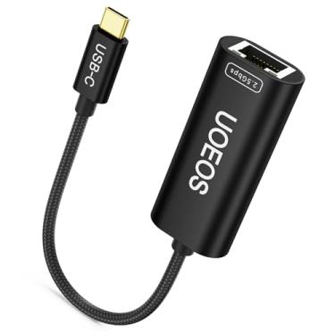 Imagem de uoeos Adaptador USB C para Ethernet, conversor Ethernet USB C para RJ45 de 2,5 Gbps, compatível com Thunderbolt 4/3, adaptador Ethernet de 2,5 G para MacBook, iPhone 15/16 Pro Max, XPS, Surface, iPad