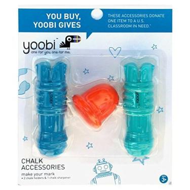 Imagem de Yoobi Pacote de acessórios de giz, 2 suportes, 1 apontador - multicolorido