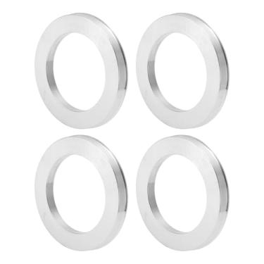 Imagem de INFINAUTO Anéis centralizados no cubo da roda do carro OD 93,1 mm para ID 65,1 mm eixo central de rodas amortecedores Hubrings liga de alumínio tom prata durável