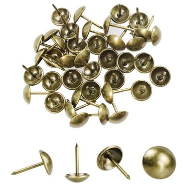 Imagem de bociloy 200 peças de tachas de estofamento de 9/40.6 cm alfinetes de pregos de móveis, tachas decorativas de móveis de 14 × 20 mm, pino de polegar de cabeça redonda DIY para móveis estofados, placa de
