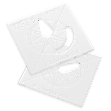 Imagem de Bússola rosa 10 cm - modelos de incrustação de acrílico para designs precisos de incrustação de madeira por Tarter Woodworking (MLIS) Sistema de incrustação de múltiplas camadas, garantia de