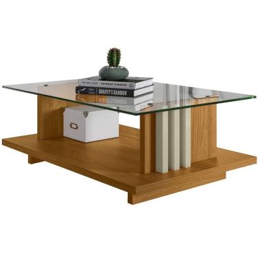 Imagem de Mesa de Centro Tampo Vidro Retangular Foz