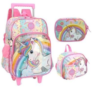 Imagem de Kit Mochila de Rodinha Luxcel Up4You Petit 37706-Feminino