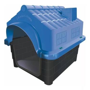 Imagem de Casa Casinha Cachorro Gato Pet N3 Plástico Preminum Azul