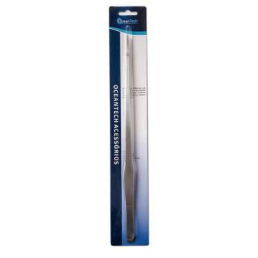 Imagem de Pinça Reta 38cm Ocean Tech Aço Inox P/ Aquário Plantado Terrário