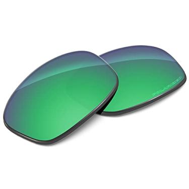 Imagem de Tintart Lentes de desempenho compatíveis com Oakley Fives Squared OO9238 | Fives Squared Asian Fit (AF) OO9214 Policarbonato polarizado gravado - verde esmeralda