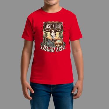 Imagem de Camisetas Infatil Básica Masculina Moda De Country confortável Manga C