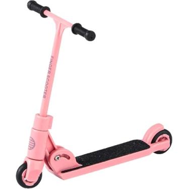 Imagem de Scooter de dedo - Scooter de 2 rodas - Scooter de dedo dobrável BMX com freio | Acessórios de placa de dedo para adolescentes | Brinquedos educativos | Skates de dedo divertidos antiderrapantes (rosa)