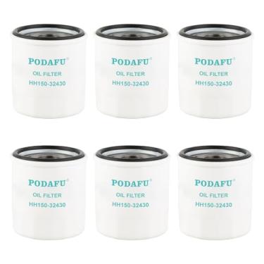 Imagem de PODAFU HH150-32430 Filtro de óleo compatível com Kubota D722 D902 WG750 WG752 WG972 Grasshopper 321D 325 325D 329 432 721 721D 725 729 932 tratores substituir 700000 -1524 1 100800-2 (6 peças)