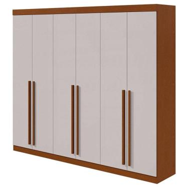 Imagem de Guarda Roupa Casal Bertha 6 Portas Frassino Off White - Lopas