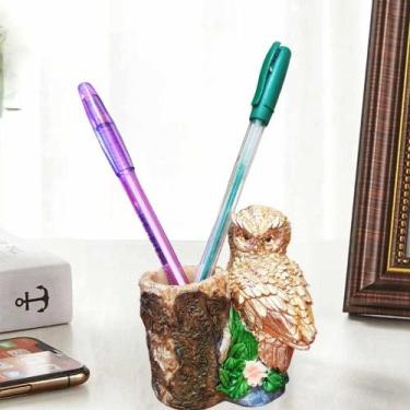 Imagem de Porta Caneta Porta Treco Coruja Aquetipo Prosperidade Luxo - Althea Ar