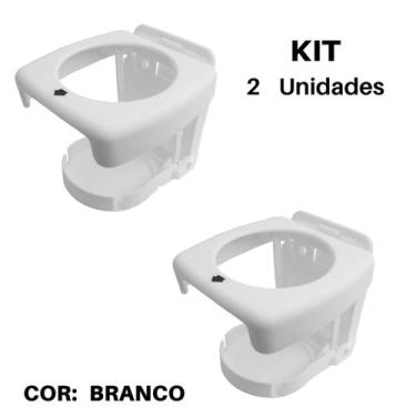 Imagem de Kit 2 porta copos latas dobravel carro barco onibus  - JANPOL, Branco
