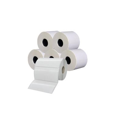 Imagem de Kit 06 Rolos de Etiqueta Adesiva Couchê 60mmX40mmX01