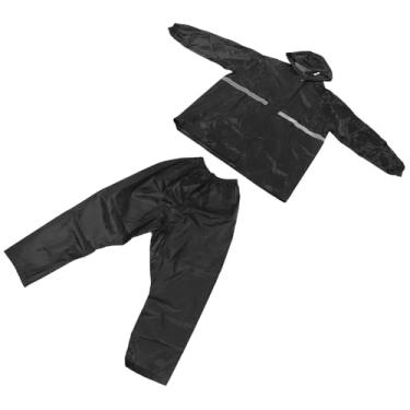 Imagem de Generic Conjunto de capa de chuva de corpo inteiro à prova d'água altamente impermeável para viagens ao ar livre GG (GG), preto, genérico2ou34vqahn-11