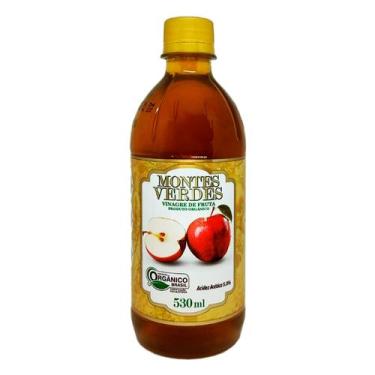 Imagem de Vinagre de Fruta Maçã Orgânico Zero Açúcar 530ml Montes Verdes