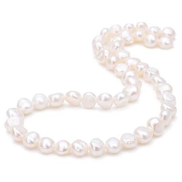 Imagem de BEADIA Miçangas de pérola natural, orifício lateral, 4-5 mm, contas de pedras preciosas soltas cultivadas em água doce para fazer joias DIY 35 cm/fio