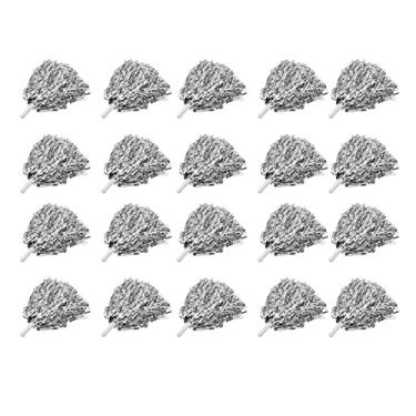 Imagem de 20pcs Chee Esquadrão Flor de Mão 3.3in Manuseio Pura Colorido Pompoms Pompoms para o Palco de Festas Esportivas Mostra Material prateado: Estes Chee Squad Flowers AD Premium Pet Material, Material