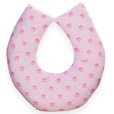 Imagem de Almofada Amamentação Para Bebê Menina Realeza Rosa