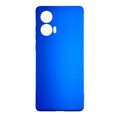Imagem de Capinha Capa Compativel com Moto Edge 50 Fusion Silicone Macia Aveludada Forro Interno Azul Royal