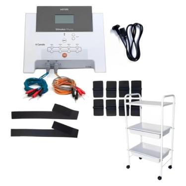 Imagem de Stimulus Physio 4 Canais Correntes Excitomotoras HTM para TENS, FES, HighForce, Russa, Medium Force e Soft Force + Carrinho