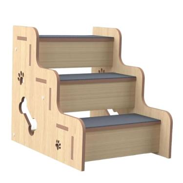 Imagem de WeiLaiKeQi Pasta de gatos de escadas de madeira de madeira, suprimentos para animais de estimação, não deslizamento macio para rampa de gato de cama alta para,