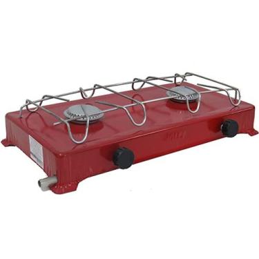 Imagem de Fogao 2 bocas à gas vermelho - JOLLY METAIS