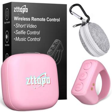 Imagem de Anel de Controle Remoto Bluetooth Zttopo TikTok - Cor Rosa