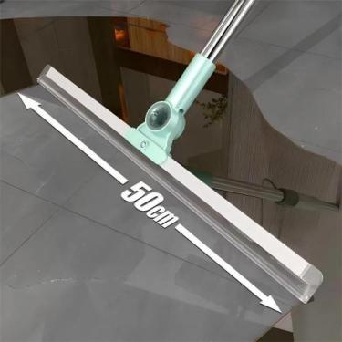 Imagem de Rodo de Silicone Para Limpeza de Piso Vidros Com Gancho Secos e Molhad