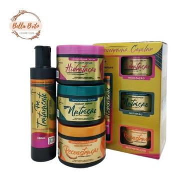 Imagem de Kit cronograma capilar 4 itens kinature cosmeticos