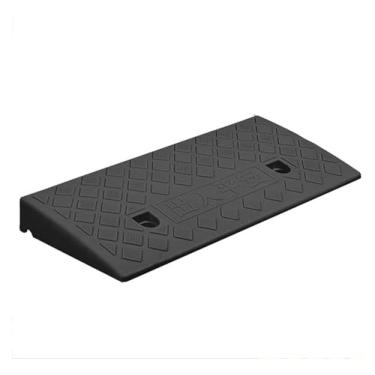 Imagem de Limiar de borracha para rampa, rampa móvel, rampa de limiar, rampa para cadeira de rodas, rampa de serviço pesado, rampas deslizantes para portas internas ou externas (preto 49 * 22 * 5 cm) (preto, 49