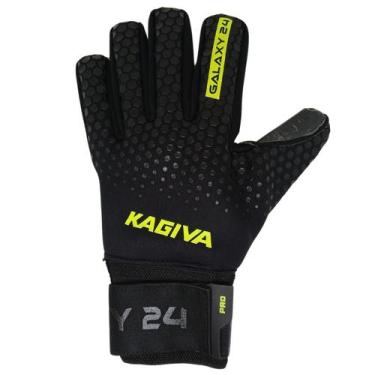 Imagem de Luva de Goleiro Kagiva Galaxy PRO, Preto, Amarelo, 10