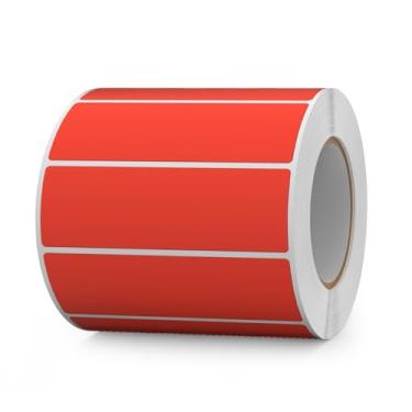 Imagem de FINDAT Adesivos redondos vermelhos de 7,5 x 2,5 cm, adesivos de vinil; adesivos removíveis, autoadesivos, códigos de cores, etiquetas circulares para escritório, casa, inventário, 1000 peças