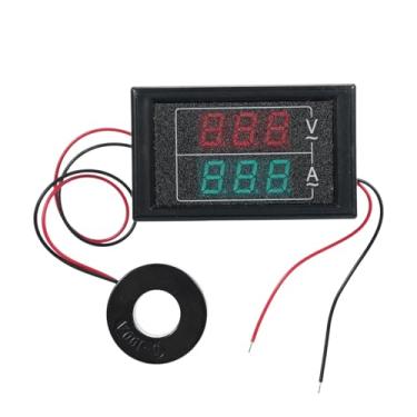 Imagem de Medidor de Amplificador Digital AC 60-500V 100A Multímetro de Amperímetro Mini Volt de Com Tela LED, Conexão Simples para Carro, RV, Painel Solar, Baterias