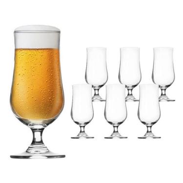 Imagem de Jogo 6 Taças Copo De Cristal Ecológico Luxo Drinks 340ml - Wellmix