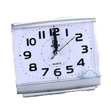 Imagem de Despertador Numerais Romanos Mesa Cabeceira Silencioso Despertador Varredura Segundos Despertador (Cor: Preto)