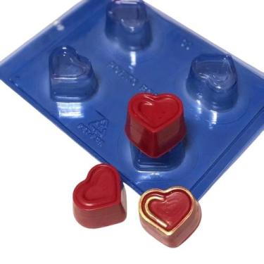 Imagem de 2 Formas de Acetato Coração Love Namorados Almofadinha 500g - Porto Fo