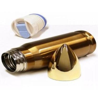 Imagem de Garrafa Térmica Inox Cápsula Dourada 500Ml Golden Thermos