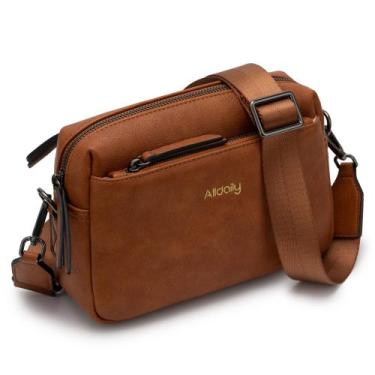 Imagem de Bolsa tiracolo Alldaily pequena com zíper triplo em material vegano ma