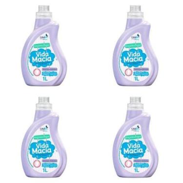 Imagem de Kit 4 Und Amaciante Vida Macia Amêndoas 500ml - Casakm