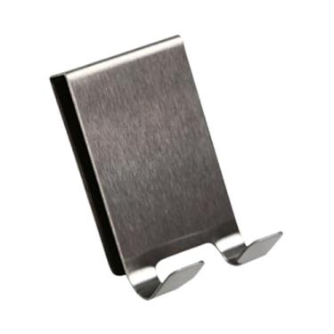 Imagem de Ｂｅｓｇａ Sobre a porta de aço inoxidável gancho de porta de chuveiro gancho de escritório forte suporte de peso banheiro toalha organizador para roupas chapéus, Prata