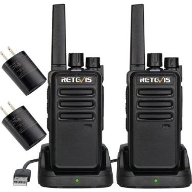 Imagem de Pacote com 2 Walkie Talkies Retevis RT68 recarregáveis para adultos