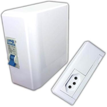 Imagem de Kit 2 Caixa de Sobrepor para Ar Condicionado Portão com Tomada e Disju