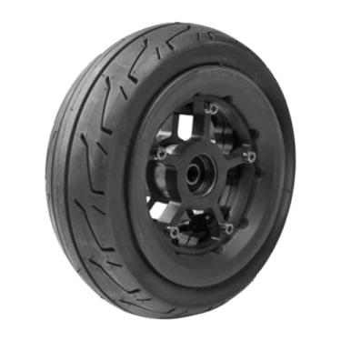 Imagem de Aymzbd Componentes de Absorção de Choque de Cubo de Pneu de Scooter Elétrica Substitua As Peças Adultas de Instalação Simples Roda de Skate de Skate, Roda dianteira preta