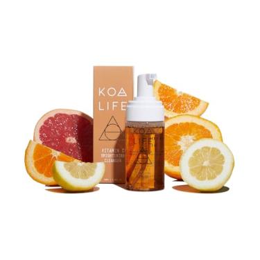 Imagem de KOA LIFE Vit-C Brightening Facial Cleanser Xl - Sabonete Líquido Com Vitamina C, Espuma De Limpeza Suave Para O Rosto E Iluminador, Vegano 3,38 Fl Oz