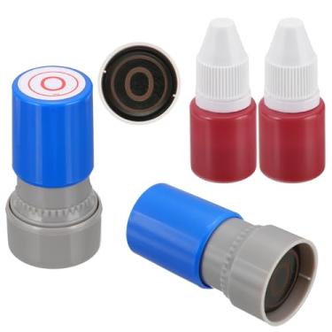 Imagem de PATIKIL Letter Stamps Self Inking, 2Pcs Alphabet O Character Teacher Ink Initial Stamp with Refill Ink for Class Notebook Scrapbooking DIY Craft, Blue