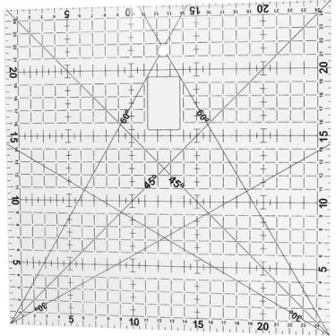 Imagem de Régua Corte 25x25cm 3mm Patchwork Cartonagem Scrapbook. - LAPIDARE
