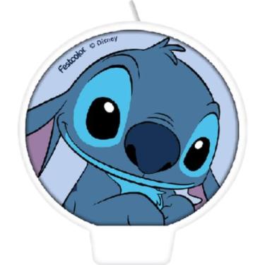 Imagem de Vela Aniversário Tema Stitch Disney Festcolor - 1 Unid.