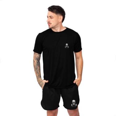 Imagem de Conjunto Camisa E Bermuda Dry Fit Academia Caveira 1 V1 - BOLLDOR, XG,